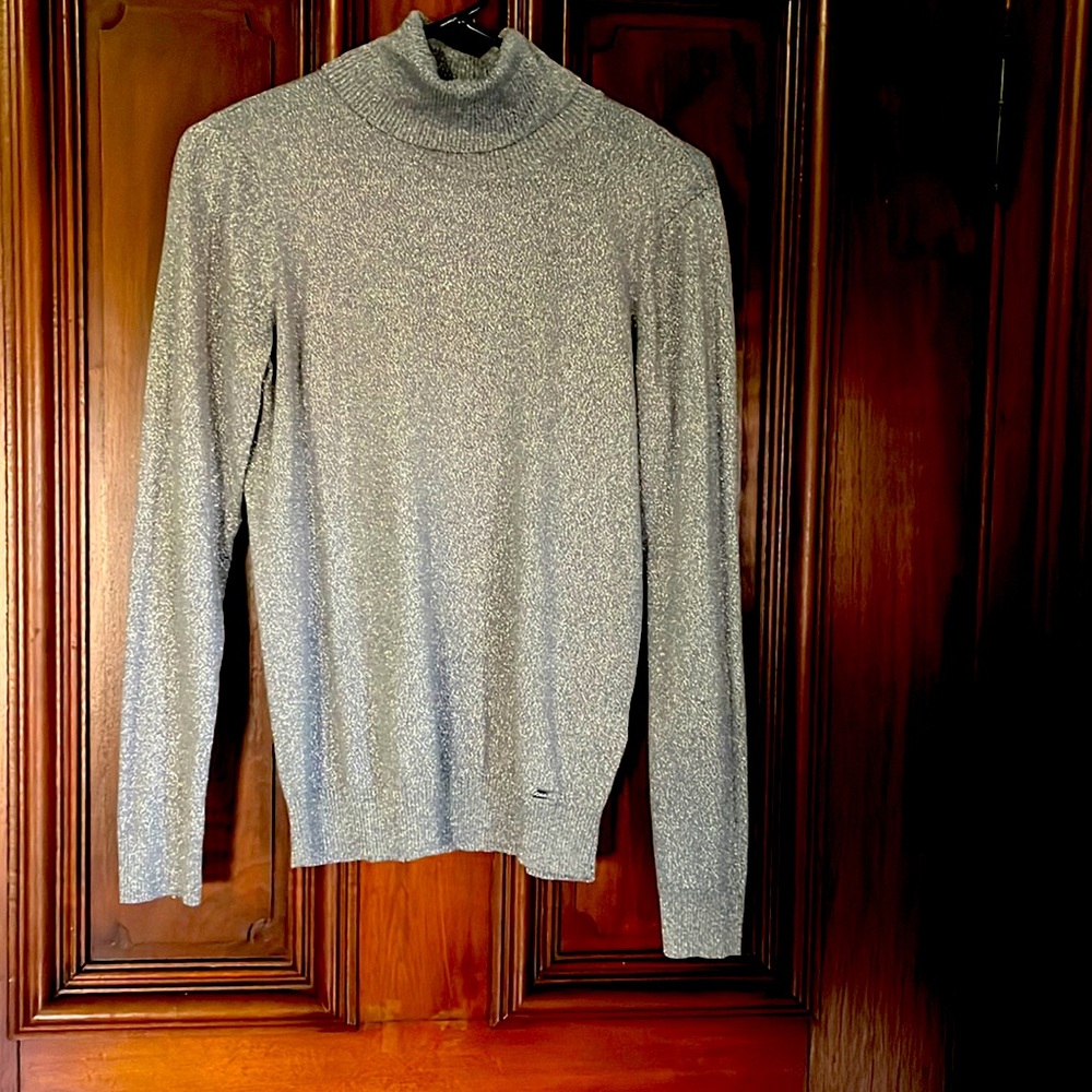 Calvin Klein turtleneck Silver sparkly